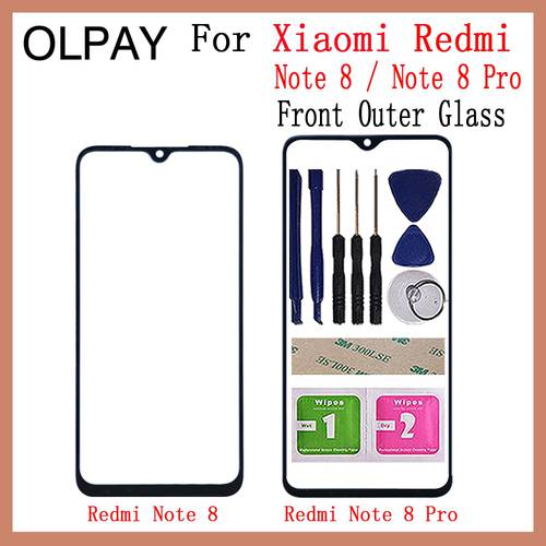 LCD Display Touch Panel Front Glass For Xiaomi Redmi Note 6 7 8 Pro Note 7 8 Note 8T Front Touch Panel Glass Cover Lens Repair
