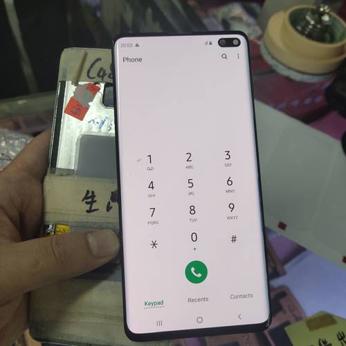 Green crush point in the middle For Samsung S10+ G975 LCD Display Touch Screen Digitizer S10 Plus G975W G975F smaller point