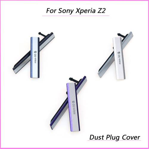 Repair Micro SD USB + SIM Card Slot Dust Plug Cover Charging Port for Sony Xperia Z2 L50W D6503 D6502 D6543 dust cover