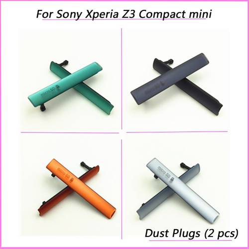 Z3 Compact SIM Card + Micro SD & USB Charging Slot Port Dust Plug Block sets Cover For Sony Xperia Z3 Compact mini D5803 D5833