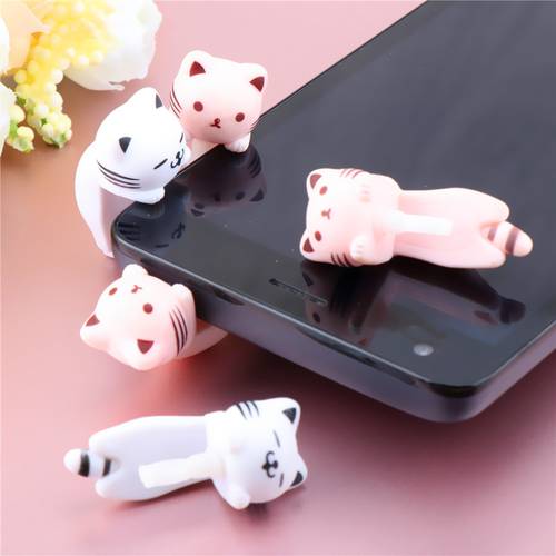 Cute Cat Earphone Dust Plug AUX Jack Interface Dust Protection Universal 3.5mm Phone Plug Cell Phone Accessories For iPhone