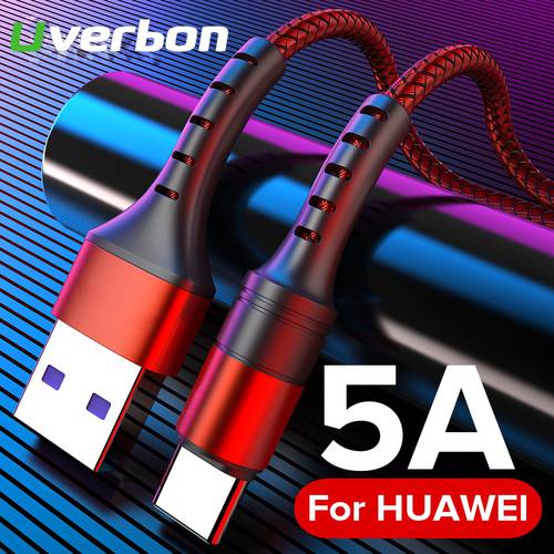 5A USB Cable Type C Fast Charging Cable Supercharge For Huawei P20 P30 Mate 20 USB C Mobile Phone Fast Charger Cord For Samsung