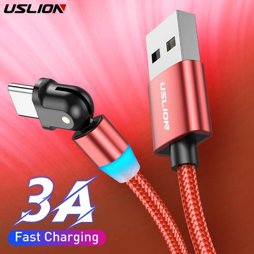 USLION USB Type C Cable USB-C Mobile Phone Fast Charging USB Charger Cable for Samsung Galaxy S9 S8 Huawei Mate 20 Xiaomi Type-C