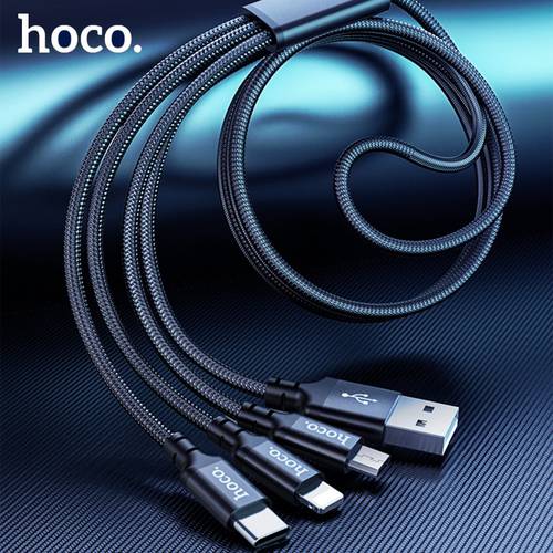 HOCO 3in1 USB Charger Cable For iPhone 11 Pro X XS Max XR 7 8 Android Micro USB Cable Type C For Samsung S9 Xiaomi Fast Charging