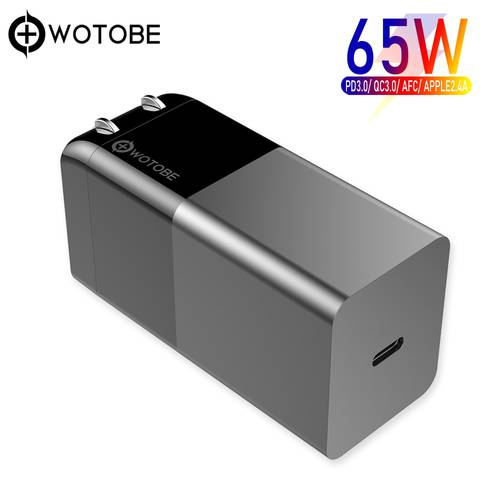 65W fast GaN mini Wall Charger,USB C PD 65W QC3.0 for TYPE C Thunderbolt 3 laptop iphone 13 11/SE S10/S20/Note 10/9 XPS 13/15/17
