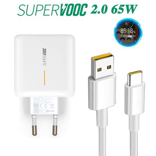 65W super vooc charger for oppo Realme X50 Pro 5G / X50 Pro Player / Realme X2 Pro / RX17Pro / Find X phone USB Type-C Cable