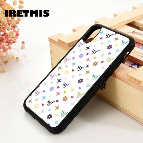 Iretmis 5 5S SE 6 6S TPU Silicone Rubber phone case cover for iPhone 7 8 plus X Xs 11 Pro Max XR monogram designs