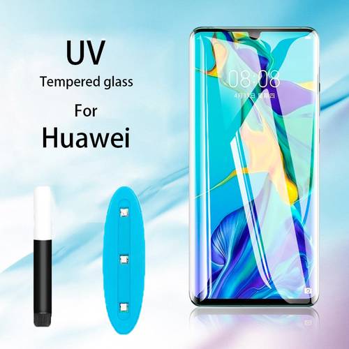 nano Liquid UV Tempered Glass film for huawei P50 P30 P40 pro Screen Protector For HUAWEI Mate 20 30 40 pro UV protection glass