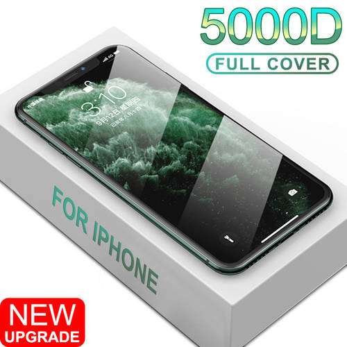 5000D Full Cover Tempered Glass on the For iPhone 11 X XS Max XR Screen Protector Glass For iPhone SE 2020 6 7 8 plus 11Pro Film