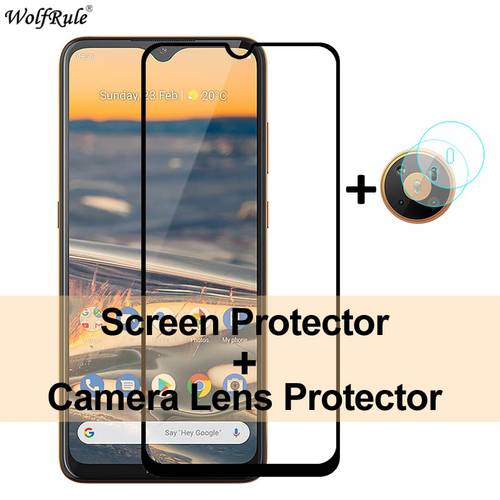 2Pcs Full Cover Tempered Glass For Nokia 5.3 7.2 Screen Protector HD Protective Phone Camera Lens Film For Nokia 5.3 6.2