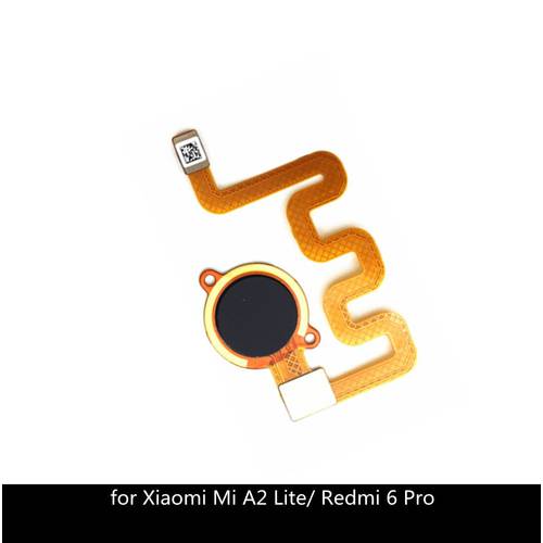 For Redmi 6 pro Fingerprint Ribbon Identification Sensor Home Menu Button Flex Cable For Xiaomi mi A2 lite Replacement Parts