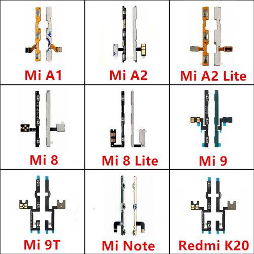 New Mute Switch Power Side Key ON OFF Volume Button Flex Cable For Xiaomi Mi 9T Mi 8 9 A1 A2 A3 Lite Redmi Note 9S 9 Pro