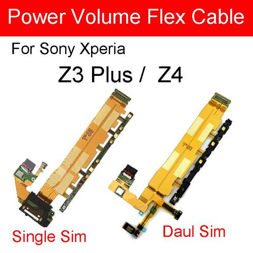 Power on off Flex Cable For Sony Xperia Z4 Z3+ Z3 Plus E6553 E6533 Volume USB charging port & camera switch button Flex Ribbon