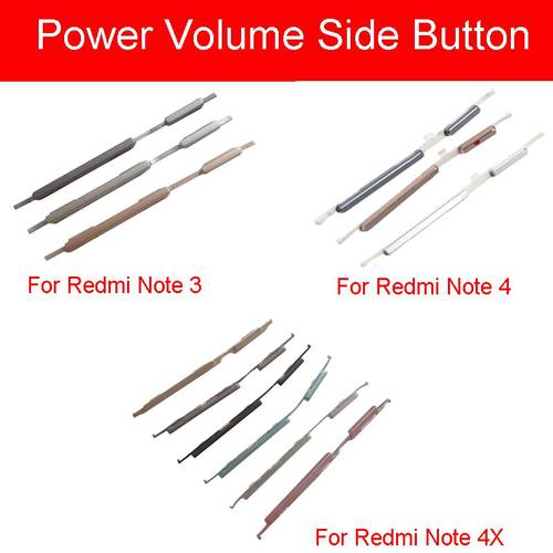 Power On/Off+Volume Side Button For Xiaomi Redmi Hongmi Red Rice Note 3 4 4X Pro Power Volume Control Side Key Replacement Parts