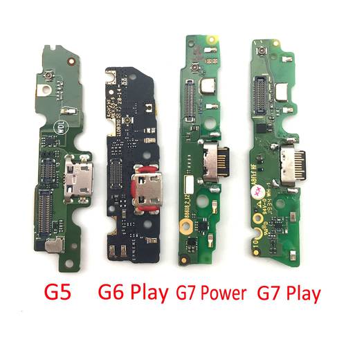 10Pcs Original New USB Charging Board Connector Flex For Moto G3 G5 G4 G6 G7 G9 Play G9 G10 Power G9 Plus G Play G50 atacado