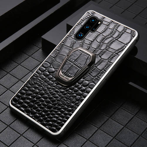Genuine Leather Phone Case for Huawei P30 Pro P20 Pro P20 P30 Mate 20 Pro Ring Anti-scratch Magnetic bracket Shell Back Cover