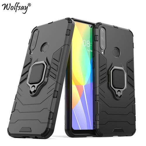 For Huawei Y6p Case Huawei Y6p Goyar Armor Magnetic Suction Stand Shockproof Full Edge Cover For Huawei Y6p Y8p Y7p Y9S Cover