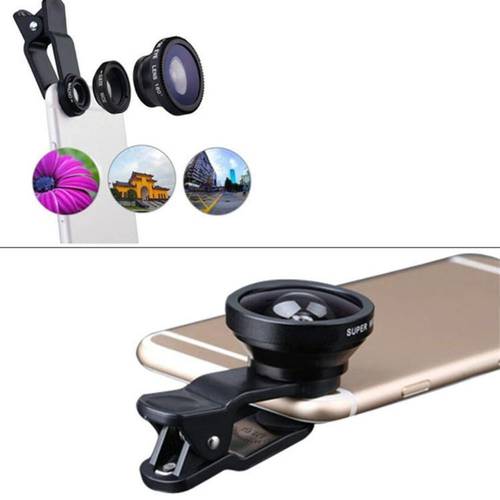 Fish Eye For iPhone Huawei Samsung Xiaomi Telephone Phone Lens Fisheye Wide Angle Macro Camera Lenses