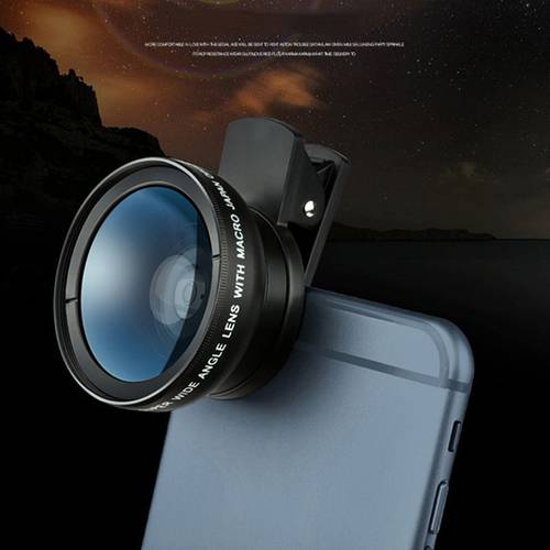 New 2-in-1 0.45X Wide Angle Lens 12.5X Macro Lens With Clip For Smartphone Lenses Webcam Cover Macro Lens For Phone Accessories