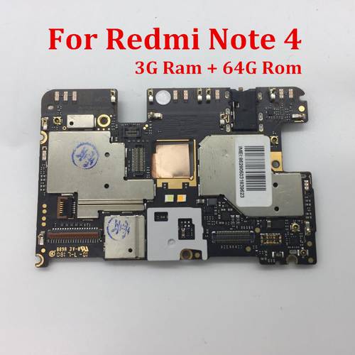 Global Firmware Mainboard Motherboard Unlocked Circuits For Xiaomi RedMi NOTE 4 hongmi NOTE4 CPU MTK Helio X20 3+ 64GB