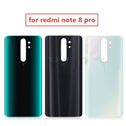 For Xiaomi Redmi Note 8 pro Battery Back Cover Rear Door Housing Side Key Replacement Repair Spare Parts