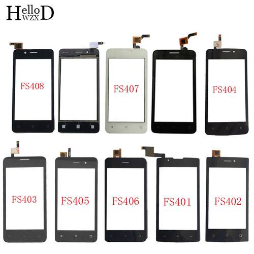 Touch Screen Digitizer Panel For FLY FS401 FS402 FS403 FS404 FS405 FS406 FS407 FS408 Touch Screen Front Glass Lens Sensor Glue