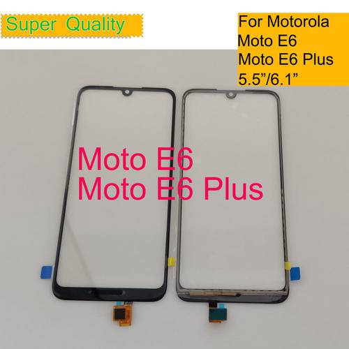 10Pcs/Lot For Motorola Moto E6 Plus Touch Screen Digitizer Front Glass Panel Sensor For Moto E6 Play Touch With OCA Replacement