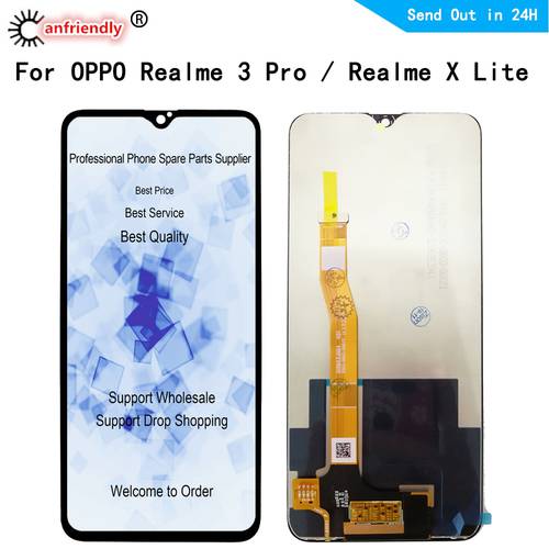 LCD for OPPO Realme 3 pro realme X lite RMX1851 LCD display touch panel screen digiziter module sensor with frame assembly lcds