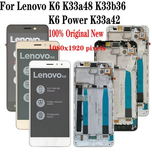 Shyueda 100% Oiginal New with frame For Lenovo K6 K33a48 K33b36 / K6 Power K33a42 5.0