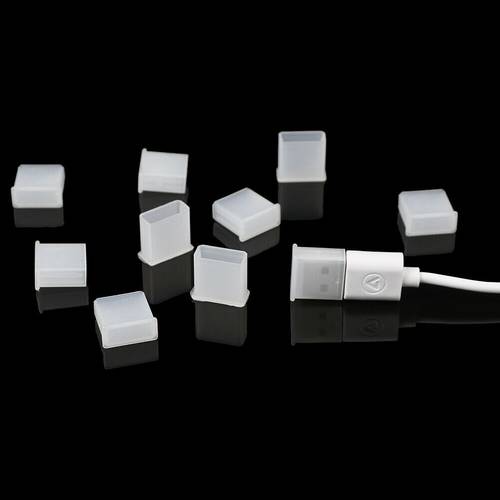 10Pcs Plastic USB Male Anti-dust Plug Stopper Cap Cover Protector Lids