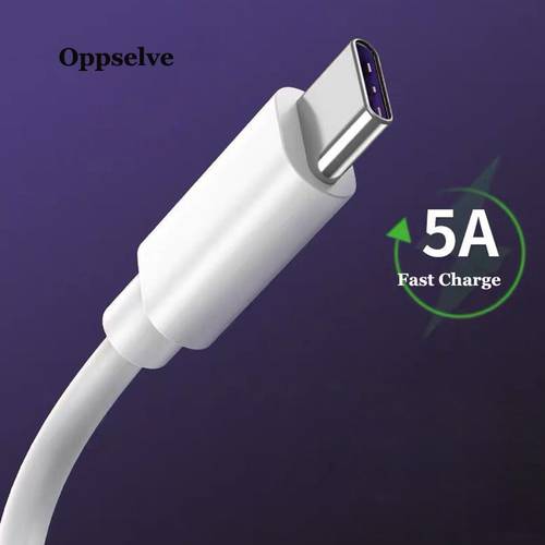 White TPE USB Type C Cable for Huawei mate 20 30 40 Pro Lite P20 5A Super Quick Charge USB C 5A Fast Charge For Samsung S21 S20