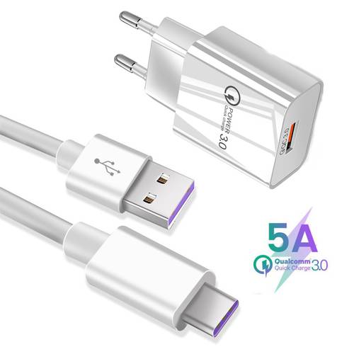 Type-C 5A Super Charge USB Cable For Oneplus 7 Pro 6T 7T USB C Fast Charging QC 3.0 Charger For Xiaomi Redmi 7 8 8A Note 7 8 8T