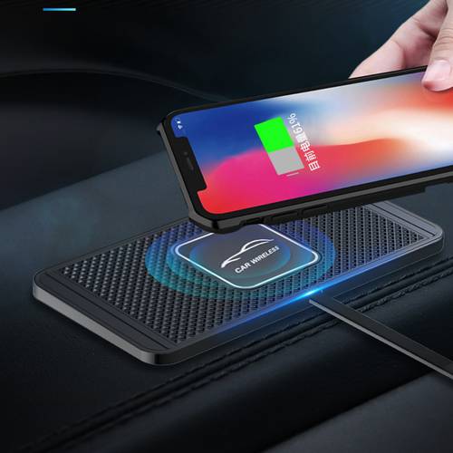 C1 Car Wireless Charger Pad Fast Charging Dock Station Non-slip Mat Car Dashboard Holder for iPhone 11 Pro Max Samsung S10 Plus