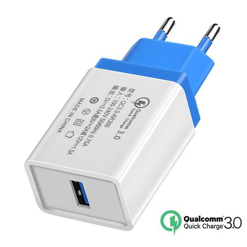 USB Charger Quick Charge QC3.0 Travel Wall Fast Charging Adapter For iPhone 6S 7 Samsung S8 Tablet EU Plug Mobile Phone Chargers