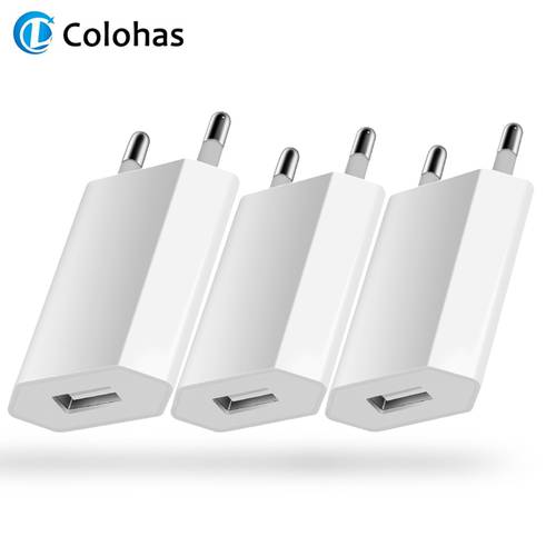 10pc/lot USB Charger EU Plug For iPhone 11 12 Pro Max Wall Charger Adapter Fast Charger for Samsung/Xiaomi/huawei Phone Charger