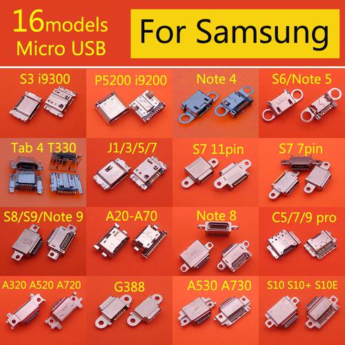 1pc Charging Port For Samsung Galaxy S3 i9300 P5200 Note 4 5 8 9 S6 edge S7 S8 S9 S10 Plus J1 J3 Micro USB Connector Jack Socket