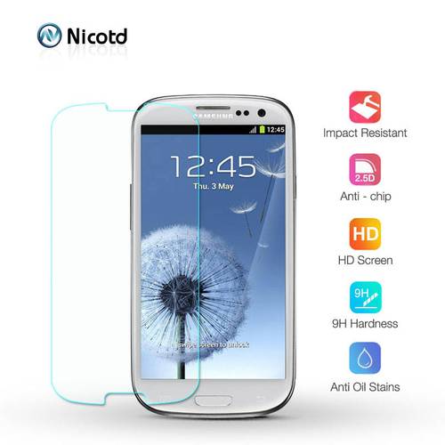 Nicotd Tempered Glass For Samsung Galaxy S3 S4 S5 S6 S7 A3 A5 J3 2015 2016 Grand Prime Screen Protector HD 2.5D Protective Film