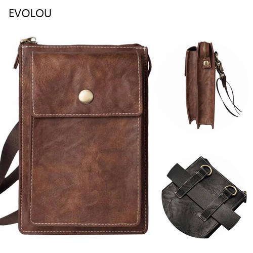 Vintage Universal Belt Clip Phone Bag for Iphone X 8 Plus Waist Pack Travel Wallets Leather Case Xiaomi Redmi S2 Mix 2S 7 Cover