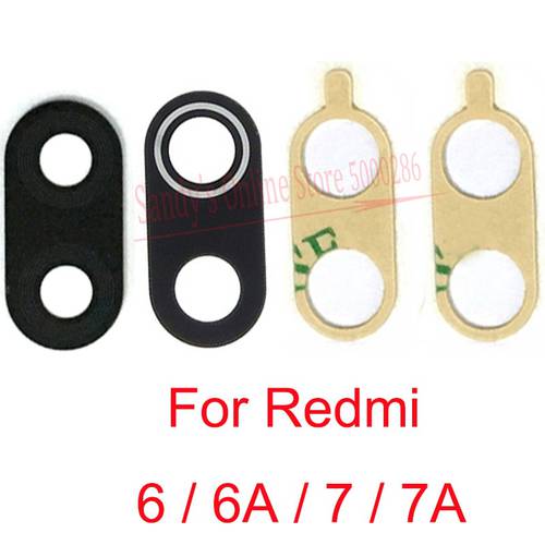 2 PCS Rear Camera Glass Lens For Xiaomi Redmi 6 6A 7 7A Back Camera Lens Glass For Redmi6 Redmi7 Redmi6A Redmi7A Repair Parts