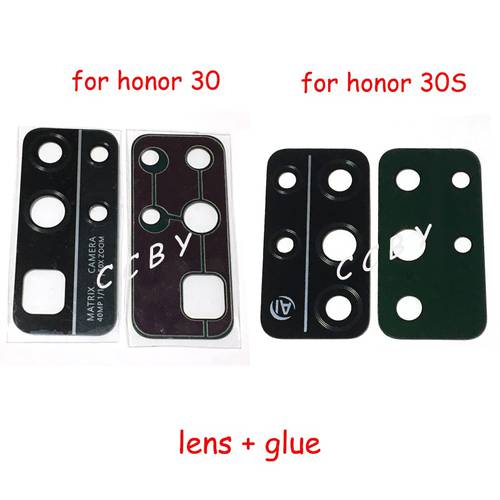 2PCS Rear Back Camera Glass Lens Cover For Huawei Honor 30 Pro 30S with Ahesive Sticker Replacement Parts