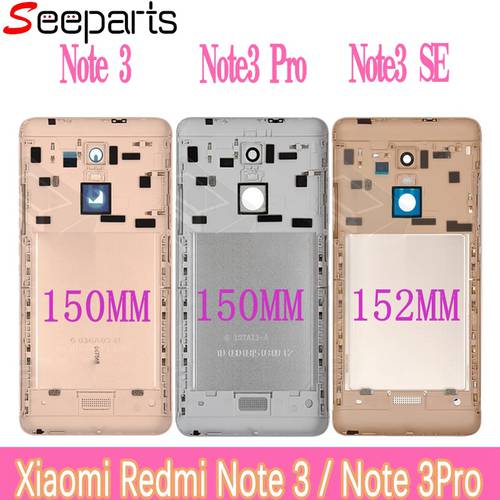 150mm Cover For Xiaomi Redmi Note 3 Battery Cover Redmi Note 3 Pro Back Battery Cover Door Housing Case Global Back Housing