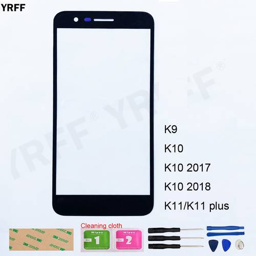 For LG K9/K10 K420 K10 2017 M250 X400 2018/ K11/K11 plus Front Glass (No touch Screen) Outer Glass Cover Panel Replacement