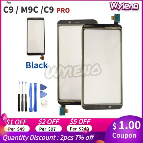 Wyieno Black Sensor Touchpad For Meizu C9 / C9 pro / M9C Touch Screen Digitizer Front Glass Lens Panel + Tracking