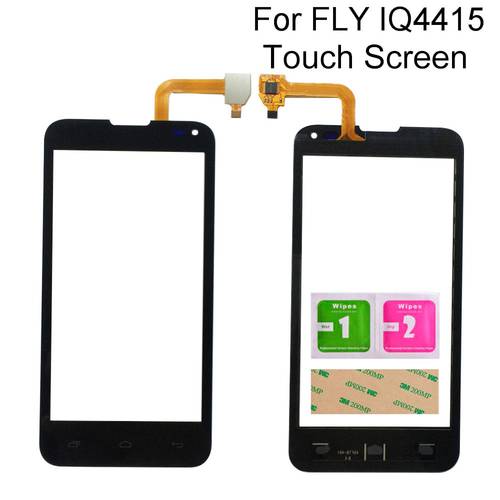 TouchScreen For Fly IQ4415 IQ 4415 Quad Era Style 3 Phone Touch Screen Digitizer Sensor Front Glass Parts Tools 3M Glue