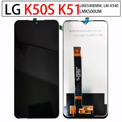 6.5&39&39 LCD For LG K50S K51 LMK500UM LM-X540 LCD Touch Screen Digitizer Assembly Replacement LMX540HM LCD Display For LG K51 lcd