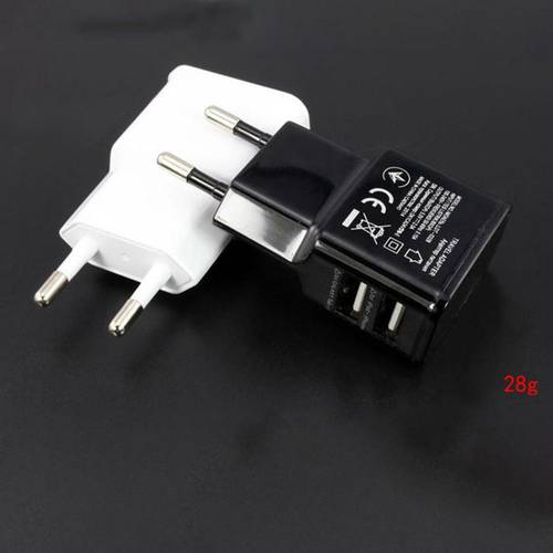 Portable Dual USB Mobile Phone Chargers Travel Smartphone Charger EU Plug 5V Power Adapter Electrical Socket