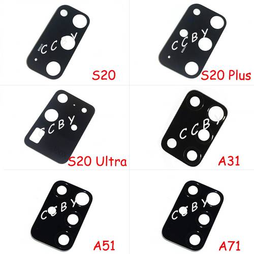 50PCS Rear Back Camera Glass Lens Cover For Samsung Galaxy S20 Pro Ultra A11 A21 A31 A41 A51 A71 with Ahesive Sticker