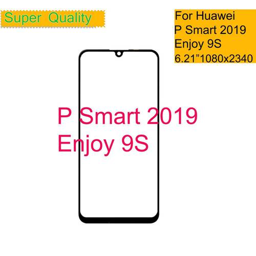 10Pcs/Lot For Huawei P Smart 2019 POT-LX3 POT-LX1 Touch Screen Panel Front Glass Outer For Enjoy 9S LCD Lens With OCA