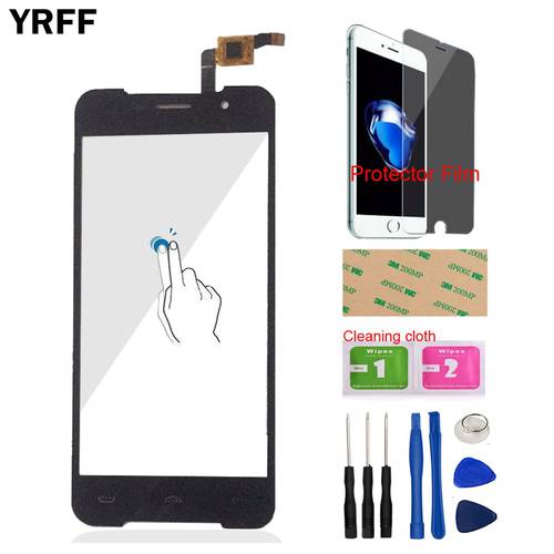 Mobile Touch Screen Glass Front For Homtom HT37 Touch Screen Len Sensor Digitizer Panel Glass Tools Protecotr Film + Adhesive