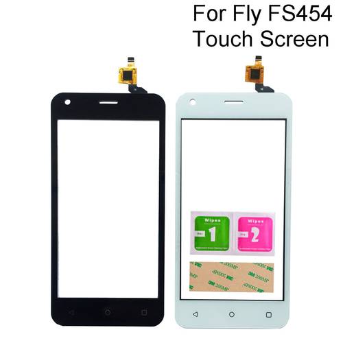 Phone Touchscreen For Fly FS454 Nimbus 8 FS 454 Touch Screen Digitizer Panel Front Glass Lens Sensor Tools 3M Glue
